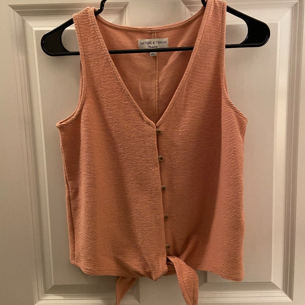 Madewell Texture & Thread Button Tank NEW!